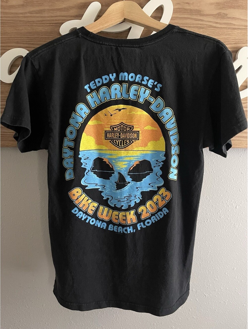 Harley-Davidson Scull Short Sleeve Teddy Morse's Daytona Sz. S
